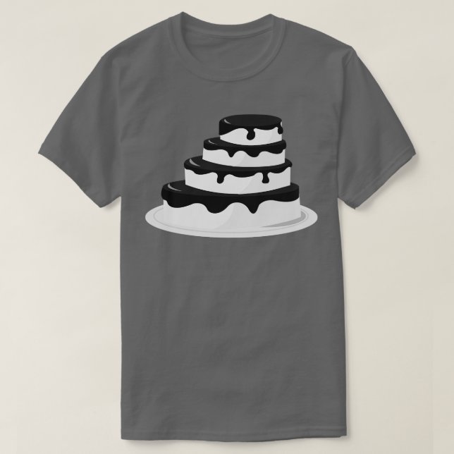 Balck and White Cake T-Shirt (Design Front)