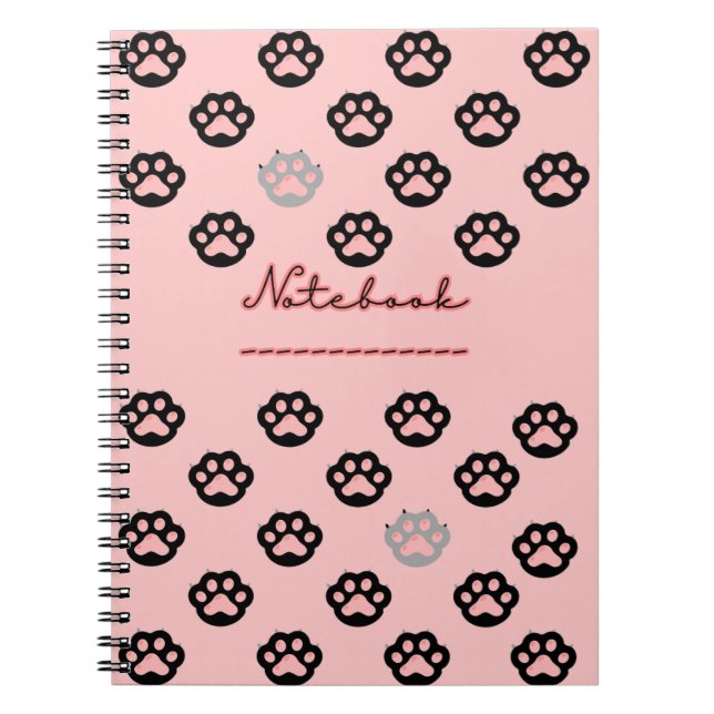 Balck Cat Paws notebooks (Front)