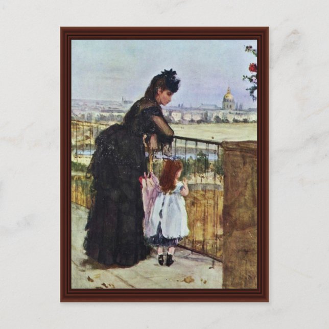 Balcony By Morisot Berthe Postcard (Front)