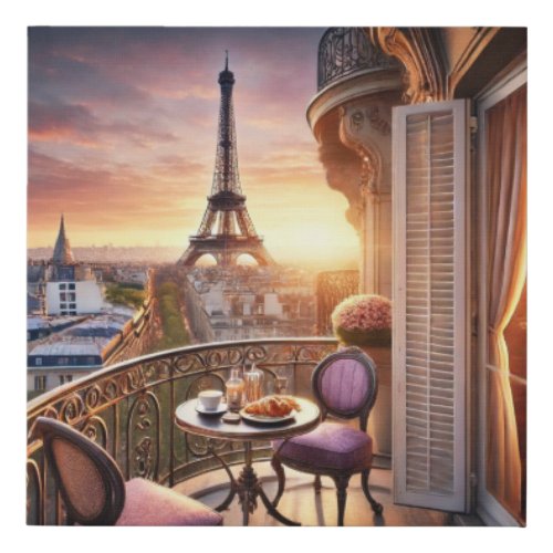 Balcony View France Faux Canvas Print