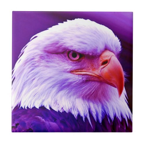 Bald American Eagle Ceramic Tile