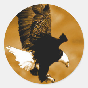 Bald American Eagle Classic Round Sticker