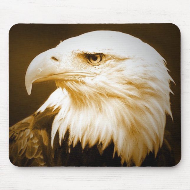 Bald American Eagle Eye Mouse Pad (Front)