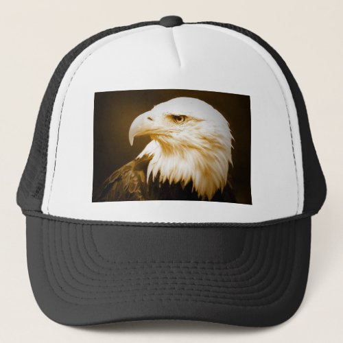 Bald American Eagle Eye Trucker Hat