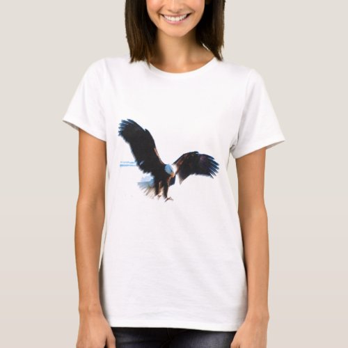 Bald American Eagle Landing T_Shirt