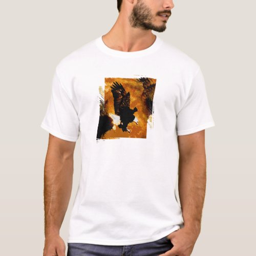 Bald American Eagle Landing T_Shirt