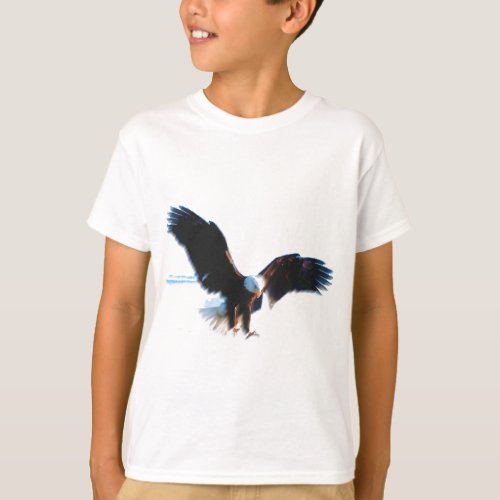 Bald American Eagle Landing T_Shirt