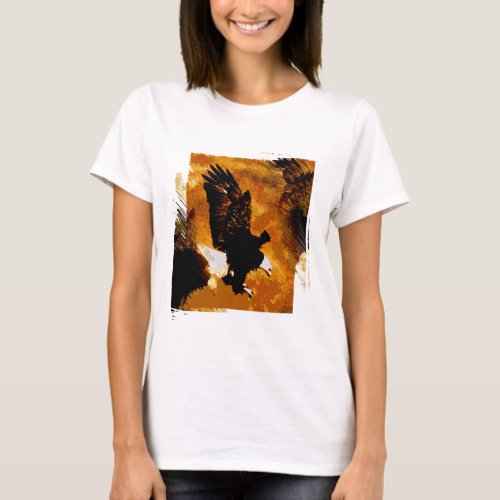 Bald American Eagle Landing T_Shirt