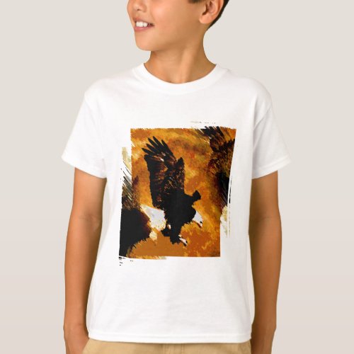 Bald American Eagle Landing T_Shirt