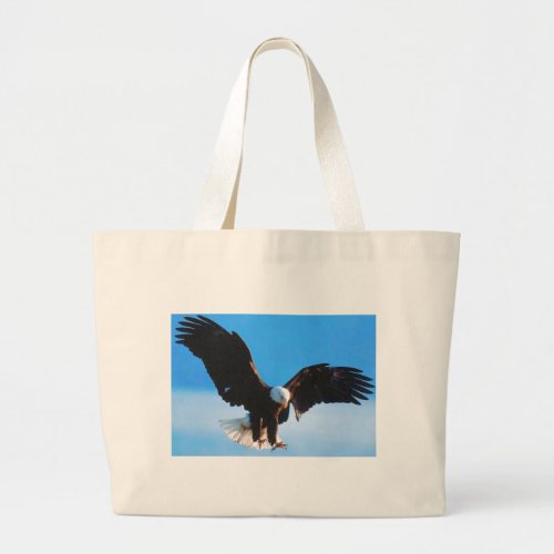 Bald American Eagle Large Tote Bag