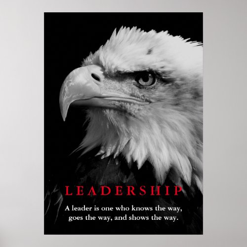 Bald American Eagle Leadership Poster
