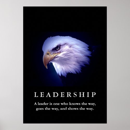 Bald American Eagle Motivational Leadership Poster