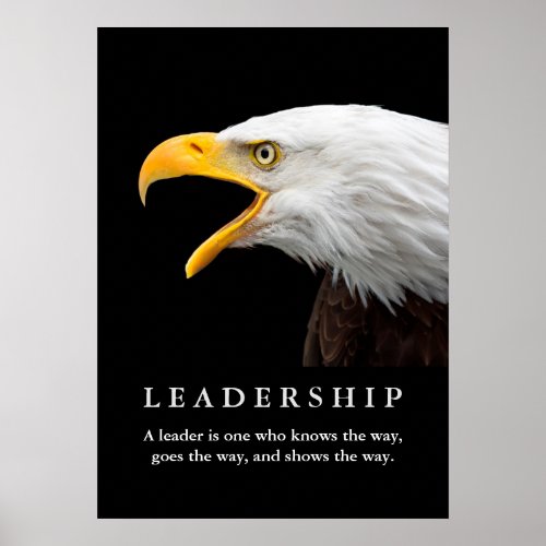 Bald American Eagle Motivational Leadership Poster