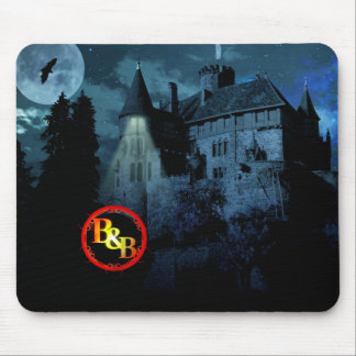 Bald and Bonkers Haunted Castle Mouse Pad
