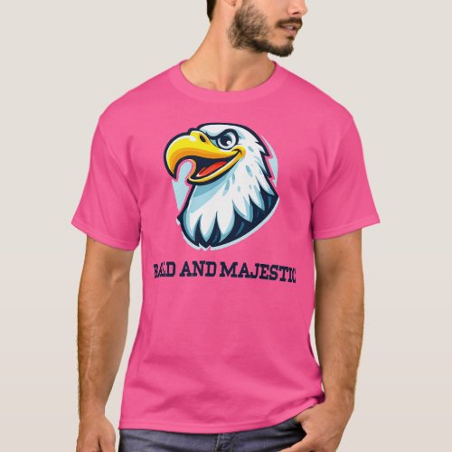 Bald and Majestic Eagle illustration T_Shirt
