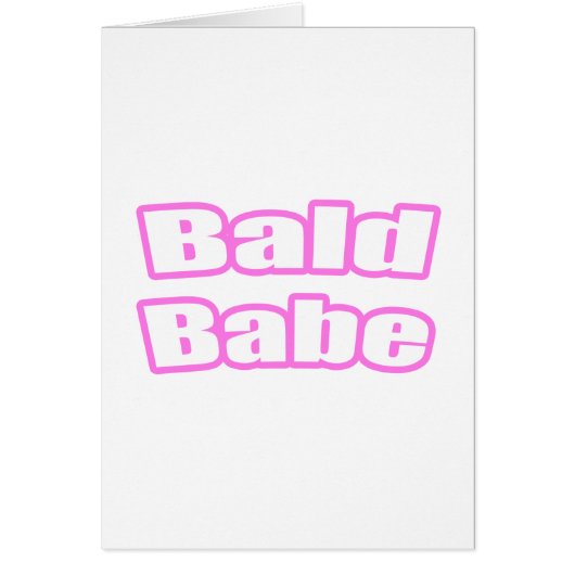 Bald Babe (Pink) Cards (Front)