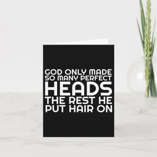 Bald Balding Hair Loss Support Quote Proud Alopeci Card