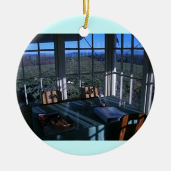 Bald Butte Fire Lookout Breakfast Nook Ceramic Ornament by ebroskie1234 at Zazzle