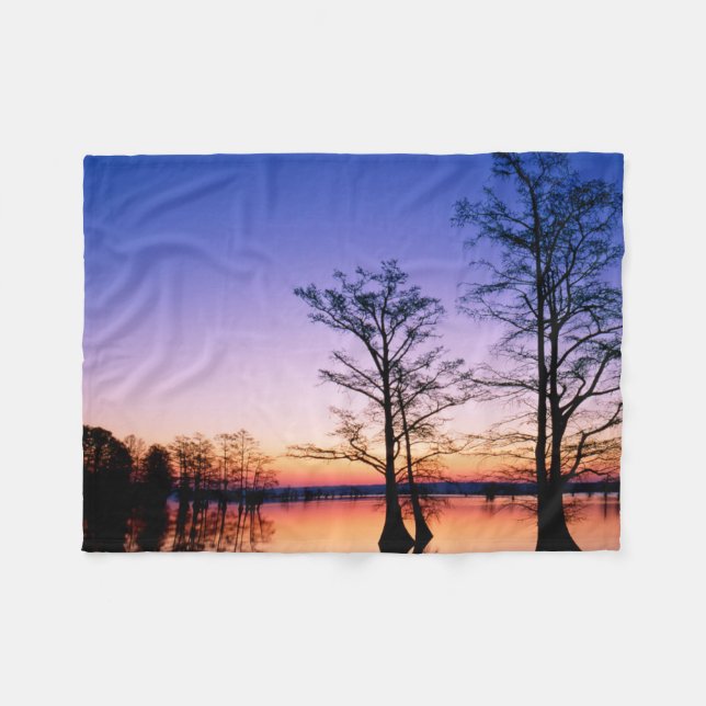 Bald Cypress Trees | National Wildlife Refuge, TN Fleece Blanket (Front (Horizontal))