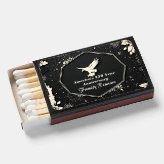 Bald Eagle 250 US Anniversary Family Reunion Black Matchboxes