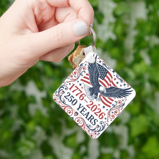 Bald Eagle 250 years of Freedom Keychain (Hand)