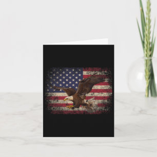 Bald Eagle 4th Of July Christmas Gift American Fla Card