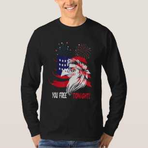 Bald Eagle 4th Of July Patriotic Mullet Usa Flag F T-Shirt
