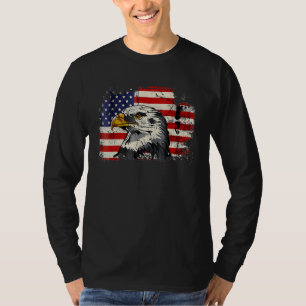 Bald Eagle 4th of July  USA American Flag Country T-Shirt