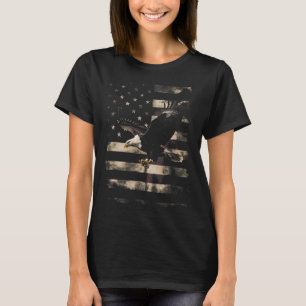 Bald Eagle 4th Of July Usa Flag Patriotic Distress T-Shirt