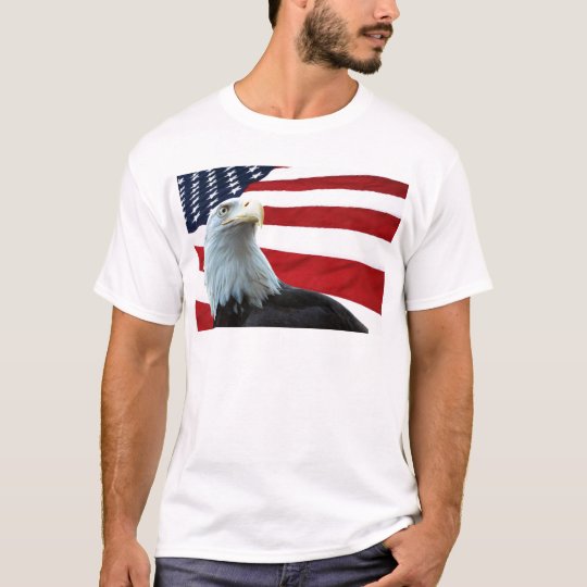 Bald Eagle Against the American Flag Shirt | Zazzle.com