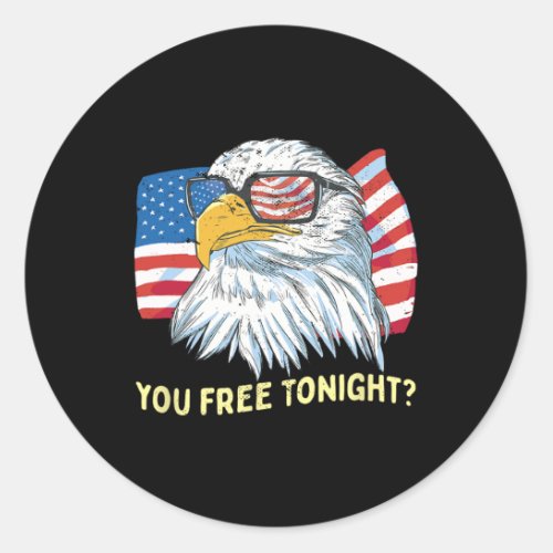 Bald Eagle America Independence Day 4th July  Classic Round Sticker