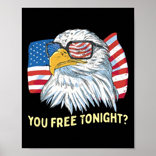 Bald Eagle America Independence Day 4th July  Poster