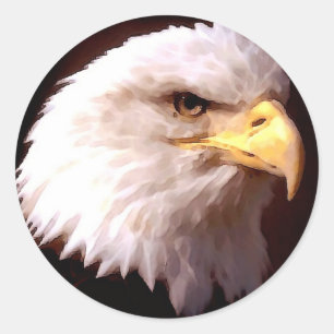 Bald Eagle American Eagle Classic Round Sticker