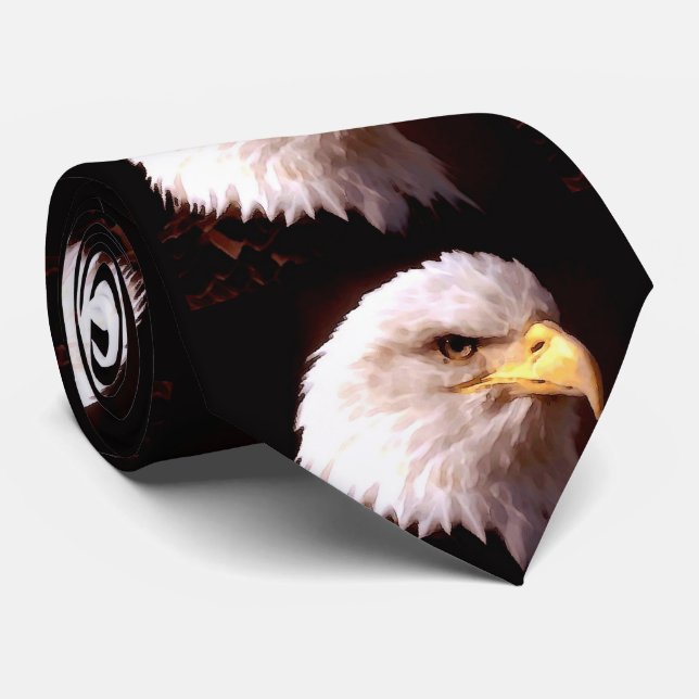Bald Eagle American Eagle Neck Tie (Rolled)