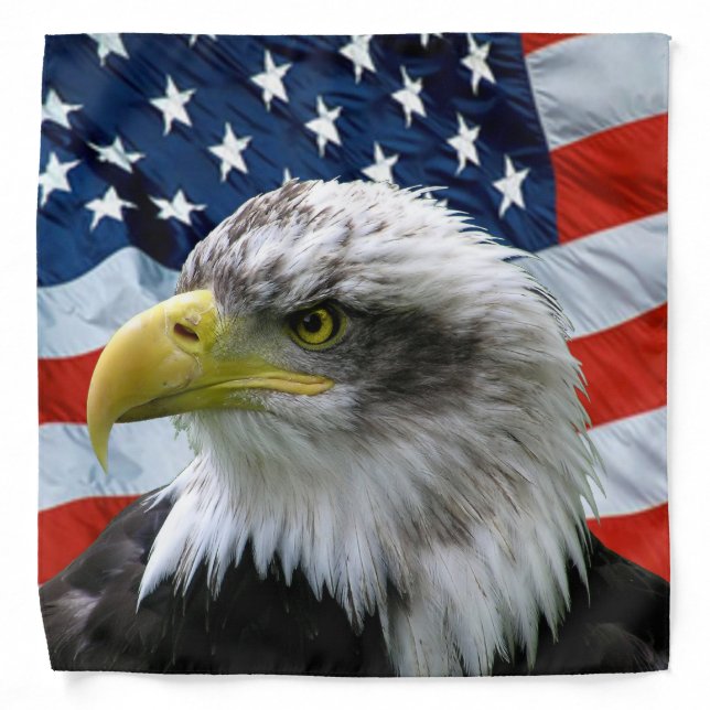 Bald Eagle American Flag Bandana (Front)