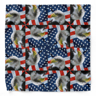Bald Eagle American Flag Bandana