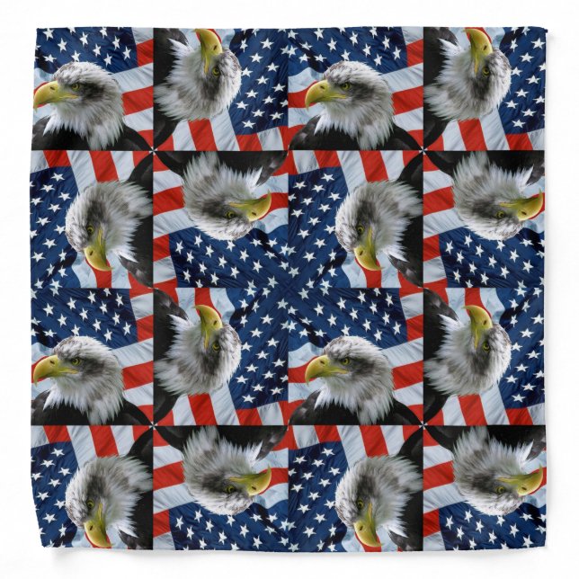 Bald Eagle American Flag Bandana (Front)