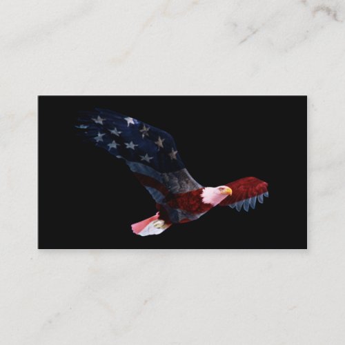 Bald Eagle American Flag Business Card