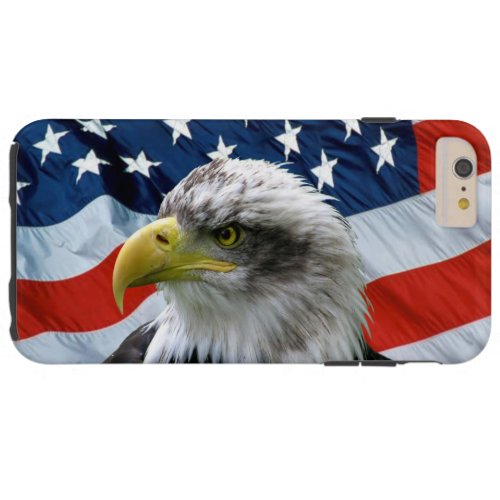 Bald Eagle American Flag Tough iPhone 6 Plus Case
