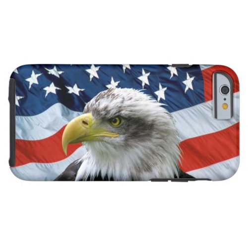 Bald Eagle American Flag Tough iPhone 6 Case