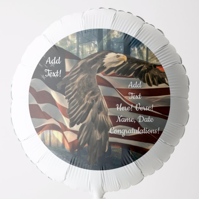 Bald Eagle American Flag Celebration  Balloon (Front)