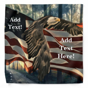 Bald Eagle American Flag Country Road Bandana