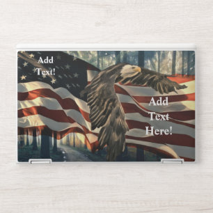 Bald Eagle American Flag Country Road HP Laptop Skin