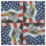 Bald Eagle American Flag Fabric