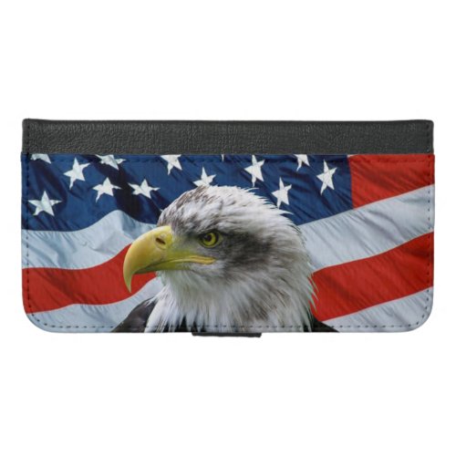 Bald Eagle American Flag iPhone 66s Plus Wallet Case