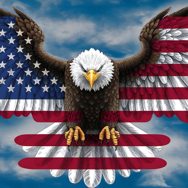 Bald Eagle American Flag Jigsaw Puzzle (Creator Uploaded)