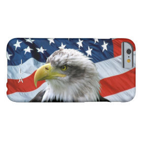 Bald Eagle American Flag Monogram iPhone 6 Case