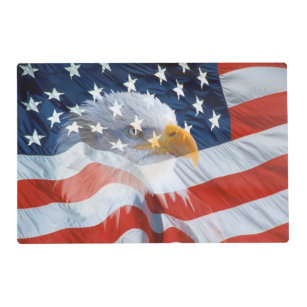 Bald Eagle American Flag Patriotic Placemat