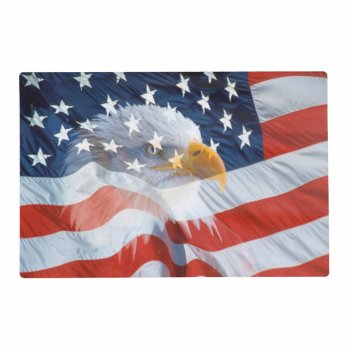Bald Eagle American Flag Patriotic Placemat by tjustleft at Zazzle