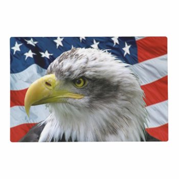 Bald Eagle American Flag Placemat by tjustleft at Zazzle